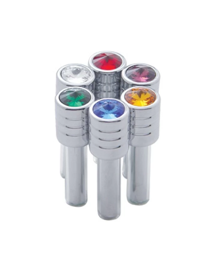 (2/CARD) CHROME DOOR LOCK W/ MEDIUM DIAMOND - PURPLE (2/CARD) CHROME DOOR LOCK W/ MEDIUM DIAMOND - PURPLE