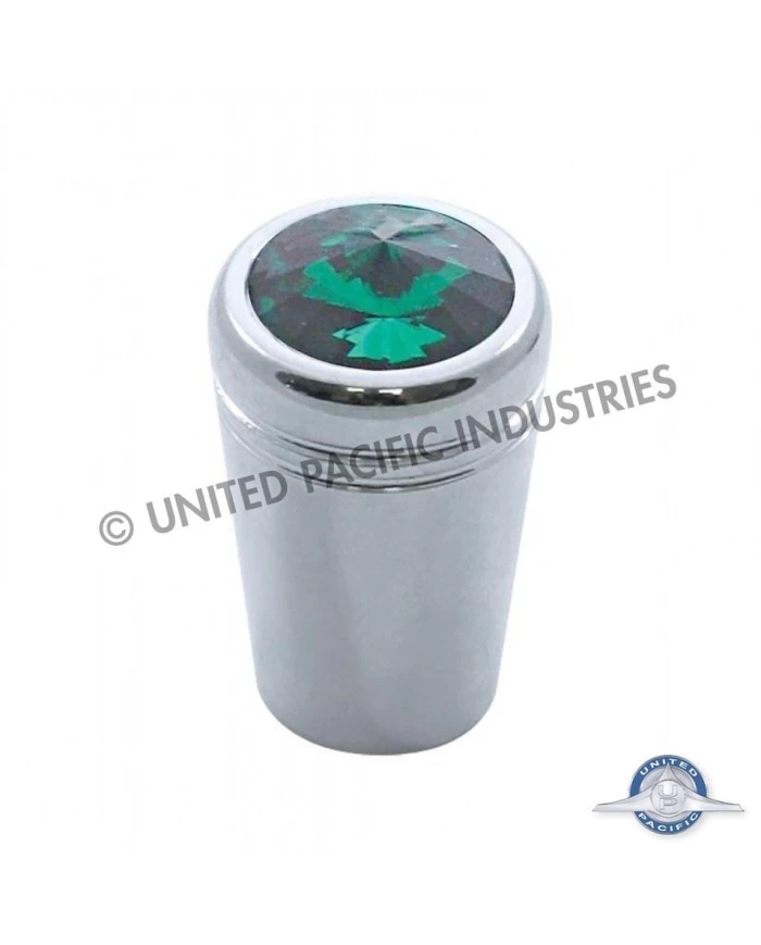 (3/CARD) CHROME KENWORTH MINI TOGGLE SWITCH EXTENSION W/ DIAMOND - GREEN