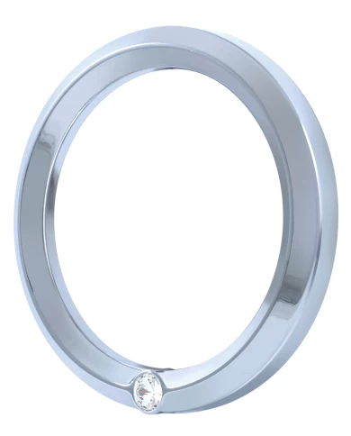 (CARD) CHROME 2006+ PETERBILT SPEED/TACHOMETER GAUGE COVER W/ DIAMOND - CLEAR (CARD) CHROME 2006+ PETERBILT SPEED/TACHOMETER GAUGE COVER W/ DIAMOND - CLEAR