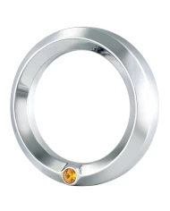 (CARD) CHROME KENWORTH SPEED/TACHOMETER GAUGE COVER W/ DIAMOND - AMBER