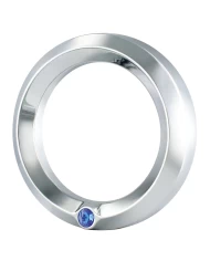 (CARD) CHROME KENWORTH SPEED/TACHOMETER GAUGE COVER W/ DIAMOND - BLUE