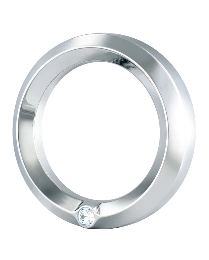 (CARD) CHROME KENWORTH SPEED/TACHOMETER GAUGE COVER W/ DIAMOND - CLEAR