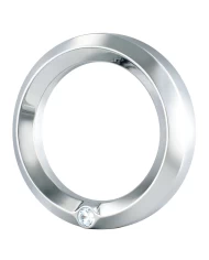 (CARD) CHROME KENWORTH SPEED/TACHOMETER GAUGE COVER W/ DIAMOND - CLEAR