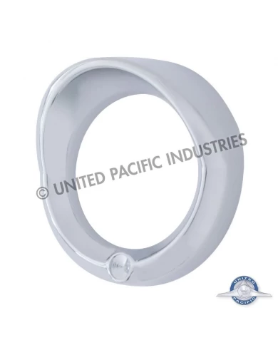 (BULK) CHROME 2006+ PETERBILT SMALL GAUGE COVER W/ VISOR - INDENTED (BULK) CHROME 2006+ PETERBILT SMALL GAUGE COVER W/ VISOR - INDENTED