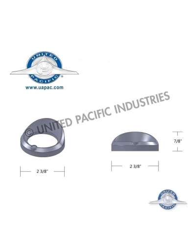 (BULK) CHROME 2006+ PETERBILT SMALL GAUGE COVER W/ VISOR - INDENTED (BULK) CHROME 2006+ PETERBILT SMALL GAUGE COVER W/ VISOR - INDENTED