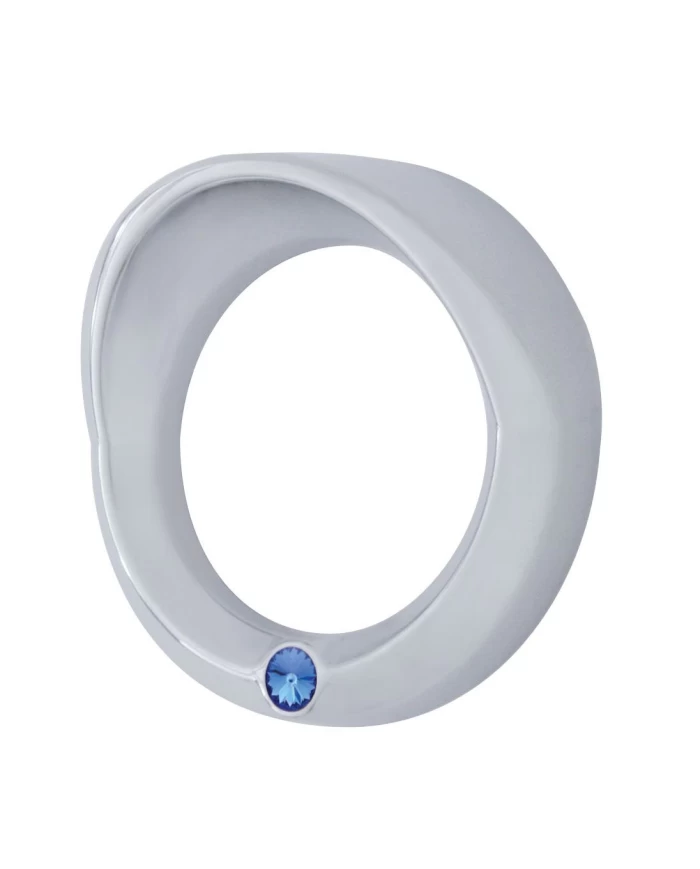 (CARD) CHROME 2006+ PETERBILT SMALL GAUGE COVER W/ VISOR & DIAMOND - BLUE