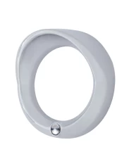 (CARD) CHROME 2006+ PETERBILT SMALL GAUGE COVER W/ VISOR & DIAMOND - CLEAR