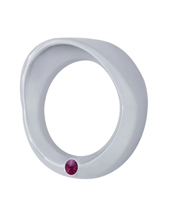 (CARD) CHROME 2006+ PETERBILT SMALL GAUGE COVER W/ VISOR & DIAMOND - PURPLE