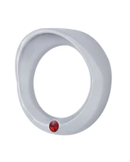 (CARD) CHROME 2006+ PETERBILT SMALL GAUGE COVER W/ VISOR & DIAMOND - RED DIAMOND