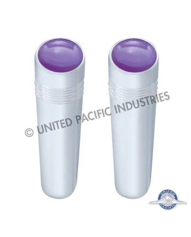 (2/CARD) CHROME PETERBILT LONG TOGGLE SWITCH EXTENSION W/ GLOSSY STICKER - PURPLE (2/CARD) CHROME PETERBILT LONG TOGGLE SWITCH EXTENSION W/ GLOSSY STICKER - PURPLE