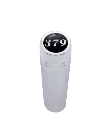 (CARD) CHROME PETERBILT SHORT TOGGLE SWITCH EXTENSION W/ GLOSSY 379 STICKER - BLACK (CARD) CHROME PETERBILT SHORT TOGGLE SWITCH EXTENSION W/ GLOSSY 379 STICKER - BLACK