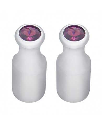 (2/CARD) CHROME INTERNATIONAL TOGGLE SWITCH EXTENSION W/DIAMOND - PURPLE (2/CARD) CHROME INTERNATIONAL TOGGLE SWITCH EXTENSION W/DIAMOND - PURPLE