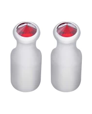 (2/CARD) CHROME INTERNATIONAL TOGGLE SWITCH EXTENSION W/DIAMOND - RED (2/CARD) CHROME INTERNATIONAL TOGGLE SWITCH EXTENSION W/DIAMOND - RED