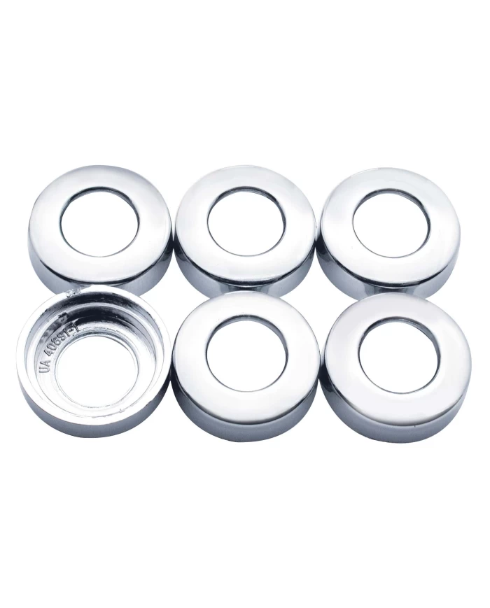 (6/CARD) CHROME KENWORTH SWITCH NUT COVER (6/CARD) CHROME KENWORTH SWITCH NUT COVER