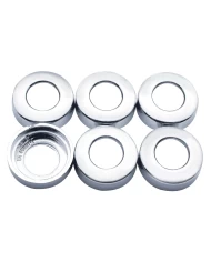 (6/CARD) CHROME KENWORTH SWITCH NUT COVER (6/CARD) CHROME KENWORTH SWITCH NUT COVER