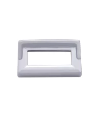 (6/CARD) CHROME PLASTIC KENWORTH SWITCH LABEL COVER W/ VISOR (6/CARD) CHROME PLASTIC KENWORTH SWITCH LABEL COVER W/ VISOR