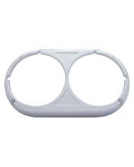 (SKPK) CHROME PLASTIC DUAL ROUND HEADLIGHT BEZEL