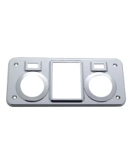 (CARD) CHROME PLASTIC KENWORTH RECTANGULAR DOME/MAP LIGHT COVER