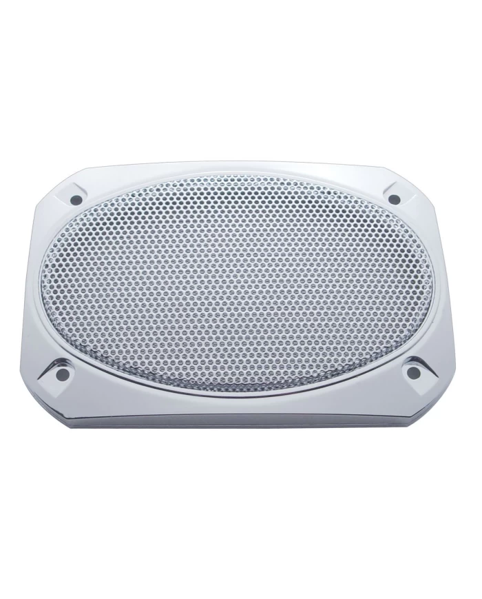(2/CARD) CHROME PLASTIC PETERBILT RECTANGULAR SPEAKER COVER