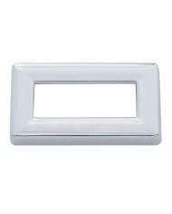 (6/CARD) CHROME PLASTIC EARLY PETERBILT TOGGLE SWITCH LABEL COVER (6/CARD) CHROME PLASTIC EARLY PETERBILT TOGGLE SWITCH LABEL COVER