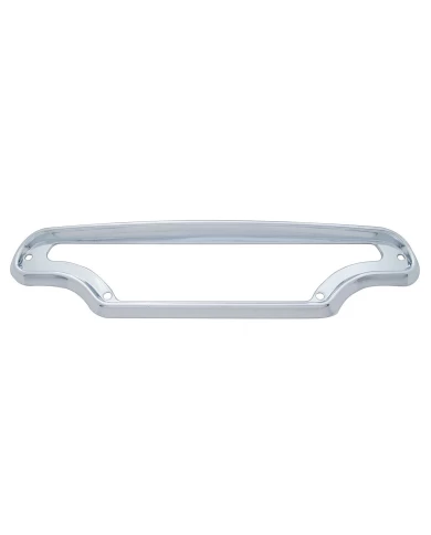 (CARD) CHROME PLASTIC PETERBILT DASH INSTRUMENT PANEL COVER W/ 4 POLISHED S.S. SCREWS (CARD) CHROME PLASTIC PETERBILT DASH INSTRUMENT PANEL COVER W/ 4 POLISHED S.S. SCREWS