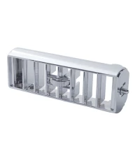 (CARD) CHROME PLASTIC FREIGHTLINER A/C FLD/CLASSIC LONG VENT W/O FRAME (CARD) CHROME PLASTIC FREIGHTLINER A/C FLD/CLASSIC LONG VENT W/O FRAME
