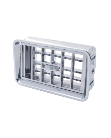 (CARD) CHROME PLASTIC FREIGHTLINER A/C FLD/CLASSIC VENT W/ CROSS GRIDS (CARD) CHROME PLASTIC FREIGHTLINER A/C FLD/CLASSIC VENT W/ CROSS GRIDS