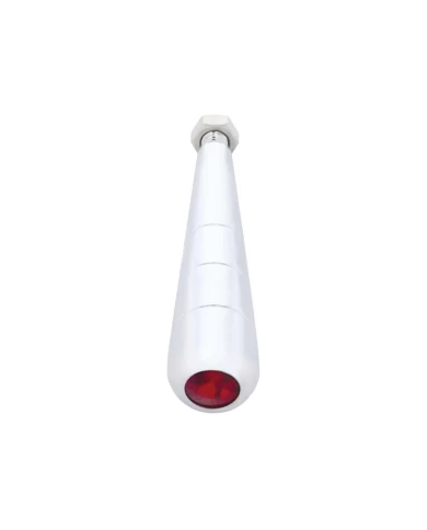 (CARD) CHROME ALUMINUM 4 1/2" TRAILER BRAKE HANDLE W/ DIAMOND - RED (CARD) CHROME ALUMINUM 4 1/2" TRAILER BRAKE HANDLE W/ DIAMOND - RED