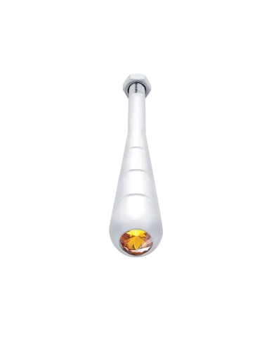 (CARD) CHROME ALUMINUM FREIGHTLINER 4 3/4" STEERING COLUMN TILT HANDLE W/ DIAMOND - AMBER (CARD) CHROME ALUMINUM FREIGHTLINER 4 3/4" STEERING COLUMN TILT HANDLE W/ DIAMOND - AMBER