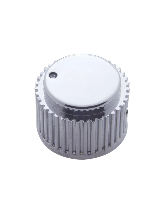 (CARD) CHROME PLASTIC FREIGHTLINER A/C CONTROL DIAL KNOB - PLAIN (CARD) CHROME PLASTIC FREIGHTLINER A/C CONTROL DIAL KNOB - PLAIN