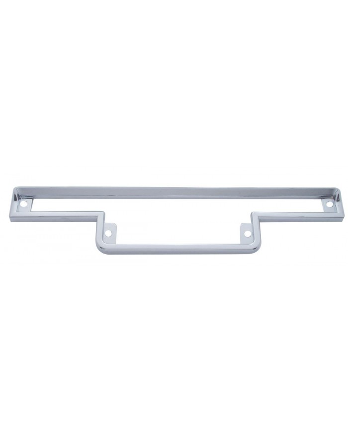 (CARD) CHROME PLASTIC PETERBILT - BAR DASH INSTRUMENT WARNING LIGHT PANEL BEZEL W/ VISOR