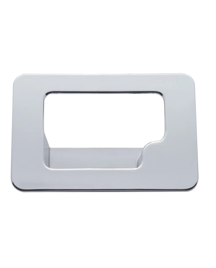 (CARD) CHROME PLASTIC KENWORTH GLOVE BOX LATCH TRIM (CARD) CHROME PLASTIC KENWORTH GLOVE BOX LATCH TRIM