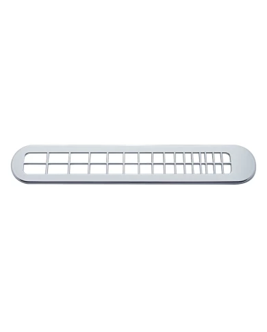 (2/CARD) CHROME PLASTIC PETERBILT DEFROSTER VENT COVER (2/CARD) CHROME PLASTIC PETERBILT DEFROSTER VENT COVER