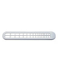 (2/CARD) CHROME PLASTIC PETERBILT DEFROSTER VENT COVER (2/CARD) CHROME PLASTIC PETERBILT DEFROSTER VENT COVER