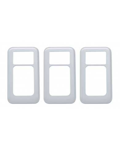 (3/CARD) CHROME PLASTIC INTERNATIONAL SWITCH TRIM (3/CARD) CHROME PLASTIC INTERNATIONAL SWITCH TRIM