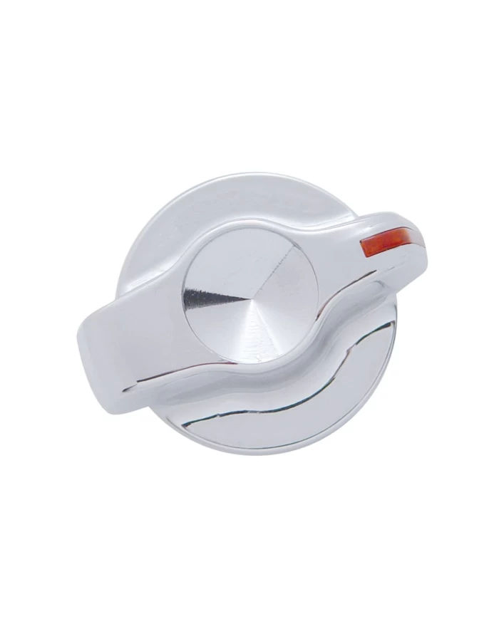 (CARD) CHROME PLASTIC 2006+ PETERBILT SIGNATURE A/C CONTROL KNOB - INDENTED (CARD) CHROME PLASTIC 2006+ PETERBILT SIGNATURE A/C CONTROL KNOB - INDENTED