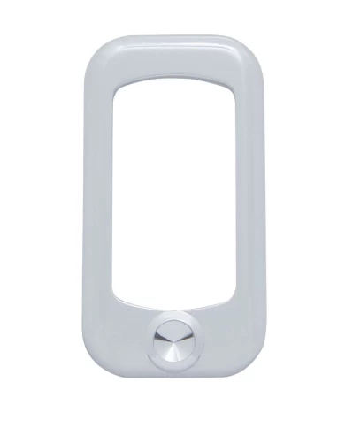 (3/CARD) CHROME PLASTIC ROCKER SWITCH TRIM - INDENTED (3/CARD) CHROME PLASTIC ROCKER SWITCH TRIM - INDENTED