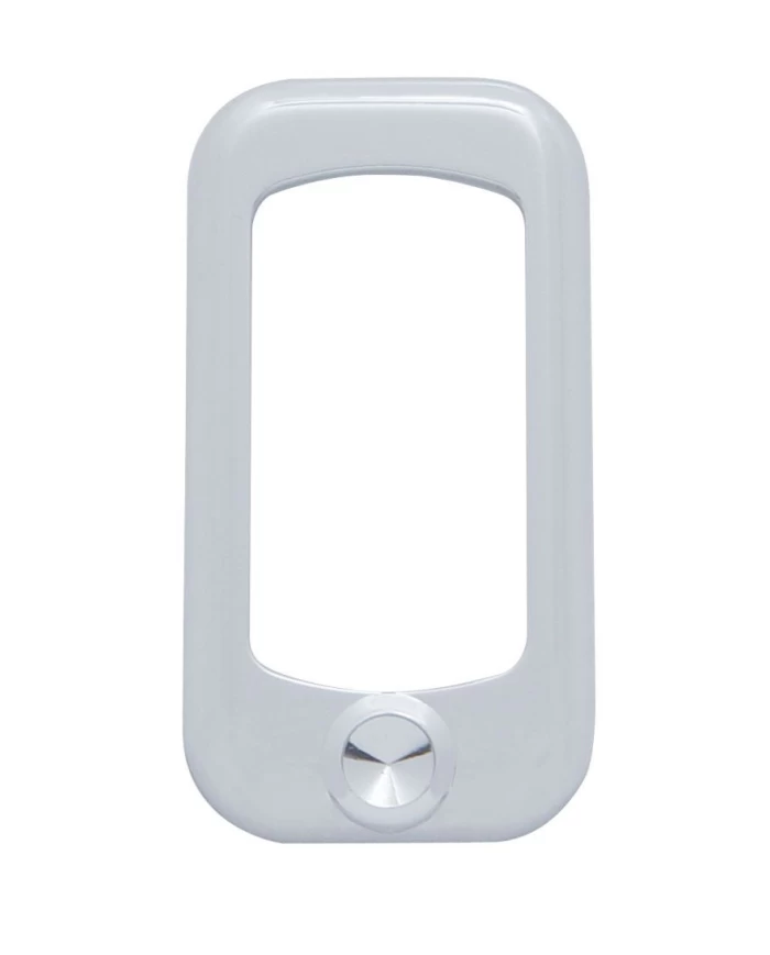 (3/CARD) CHROME PLASTIC ROCKER SWITCH TRIM - INDENTED