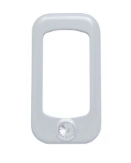 (3/CARD) CHROME PLASTIC ROCKER SWITCH TRIM W/ DIAMOND - CLEAR