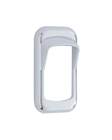 (BULK) CHROME PLASTIC ROCKER SWITCH TRIM W// SWITCH GUARD (BULK) CHROME PLASTIC ROCKER SWITCH TRIM W// SWITCH GUARD