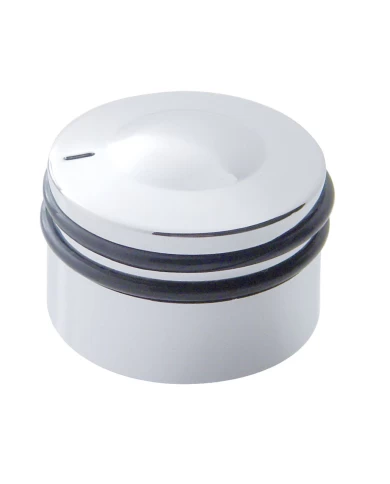 (CARD) CHROME PLASTIC PETERBILT DELUXE A/C CONTROL KNOB - PLAIN W/ BLACK, BLUE, RED RUBBER (CARD) CHROME PLASTIC PETERBILT DELUXE A/C CONTROL KNOB - PLAIN W/ BLACK, BLUE, RED RUBBER