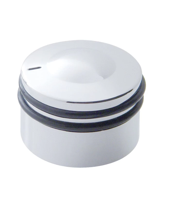 (CARD) CHROME PLASTIC PETERBILT DELUXE A/C CONTROL KNOB - PLAIN W/ BLACK, BLUE, RED RUBBER (CARD) CHROME PLASTIC PETERBILT DELUXE A/C CONTROL KNOB - PLAIN W/ BLACK, BLUE, RED RUBBER