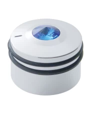 (CARD) CHROME PLASTIC PETERBILT DELUXE A/C CONTROL KNOB - BLUE DIAMOND W/ BLACK, BLUE, RED RUBBER (CARD) CHROME PLASTIC PETERBILT DELUXE A/C CONTROL KNOB - BLUE DIAMOND W/ BLACK, BLUE, RED RUBBER