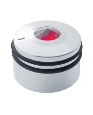 (CARD) CHROME PLASTIC PETERBILT DELUXE A/C CONTROL KNOB - RED DIAMOND W/ BLACK, BLUE, RED RUBBER
