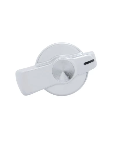 (BULK) CHROME PLASTIC "SIGNATURE" FREIGHTLINER A/C KNOB - INDENTED (BULK) CHROME PLASTIC "SIGNATURE" FREIGHTLINER A/C KNOB - INDENTED
