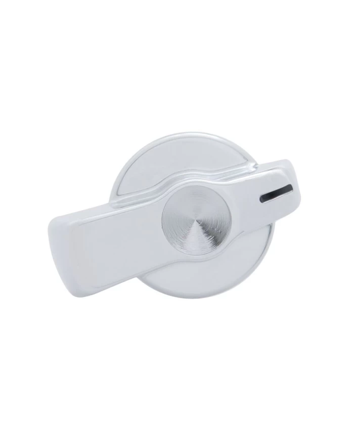 (BULK) CHROME PLASTIC "SIGNATURE" FREIGHTLINER A/C KNOB - INDENTED (BULK) CHROME PLASTIC "SIGNATURE" FREIGHTLINER A/C KNOB - INDENTED