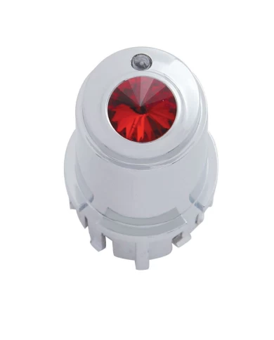 (CARD) CHROME PLASTIC 2006+ KENWORTH CENTER A/C CONTROL KNOB W/ DIAMOND - RED (CARD) CHROME PLASTIC 2006+ KENWORTH CENTER A/C CONTROL KNOB W/ DIAMOND - RED
