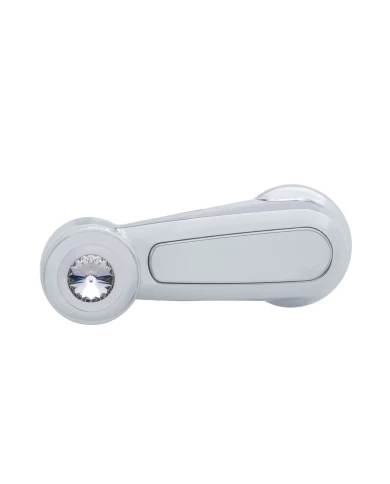 (CARD) CHROME PLASTIC 2006+ PETERBILT WINDOW CRANK W/ DIAMOND - CLEAR (CARD) CHROME PLASTIC 2006+ PETERBILT WINDOW CRANK W/ DIAMOND - CLEAR
