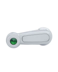 (CARD) CHROME PLASTIC 2006+ PETERBILT WINDOW CRANK W/ DIAMOND - GREEN (CARD) CHROME PLASTIC 2006+ PETERBILT WINDOW CRANK W/ DIAMOND - GREEN