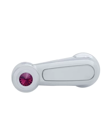 (CARD) CHROME PLASTIC 2006+ PETERBILT WINDOW CRANK W/ DIAMOND - PURPLE (CARD) CHROME PLASTIC 2006+ PETERBILT WINDOW CRANK W/ DIAMOND - PURPLE
